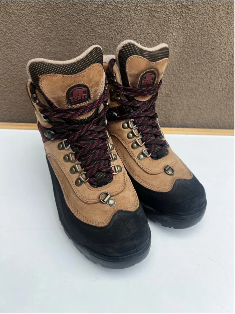SOREL Asystec Brown Leather Waterproof Insulated Hiker Boots Womens Size 9 - Picture 2 of 10
